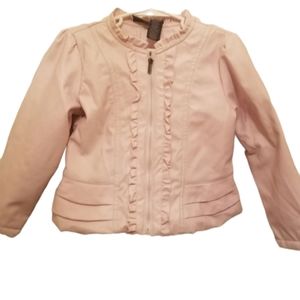 Calvin Klein Jacket Pink girls faux leather jacket Size  5T